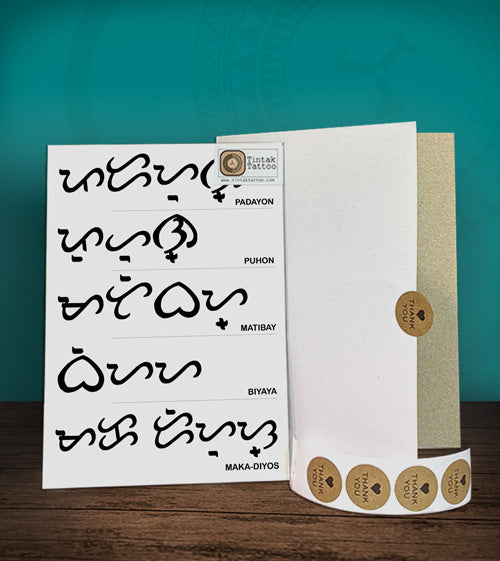 Baybayin Temporary Tattoo 01 – Tintak Tattoo