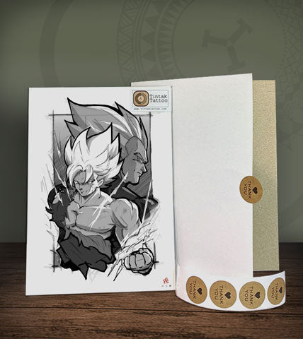 Supersaiyan Goku Temporary Tattoo Sticker Design on its packaging