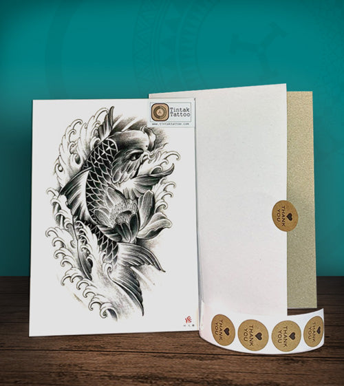 Koi Fish Temporary Tattoo 100