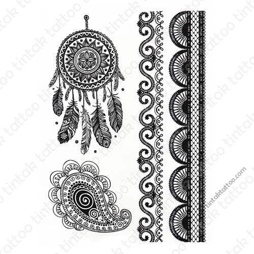 Mandala Temporary Tattoo Sticker Design 626