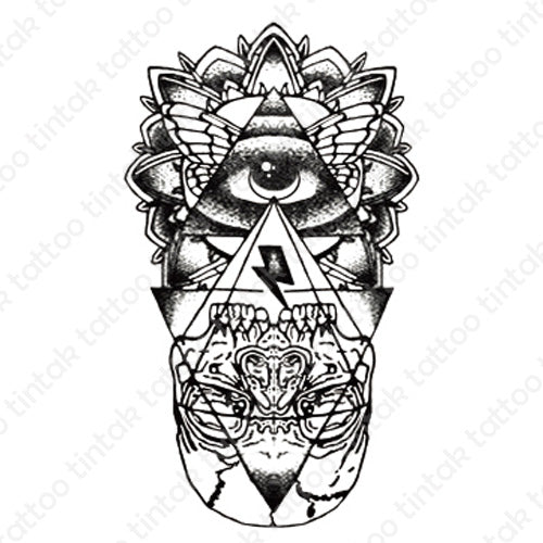 The eye of providence temporary tattoo design.