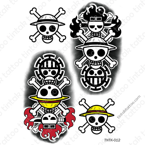 Trio - One Piece Temporary Tattoo 03