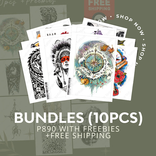 Temporary Tattoo Sticker Set Bundle