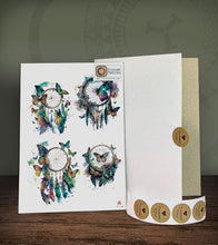 Load image into Gallery viewer, Dreamcatcher temporary tattoo sticker design on its packaging
