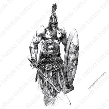 Load image into Gallery viewer, Spartan Temporary Tattoo Sticker Design