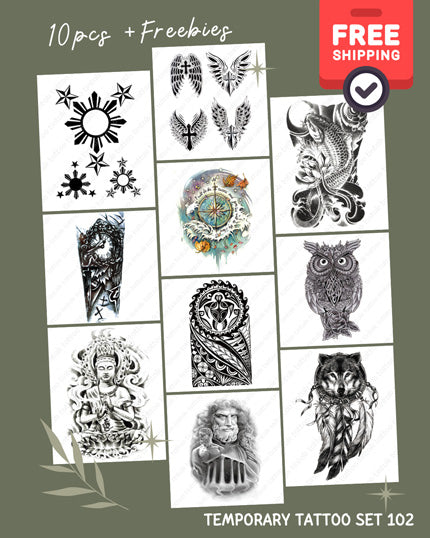 Temporary Tattoo Sticker Design Set Bundle  Cover