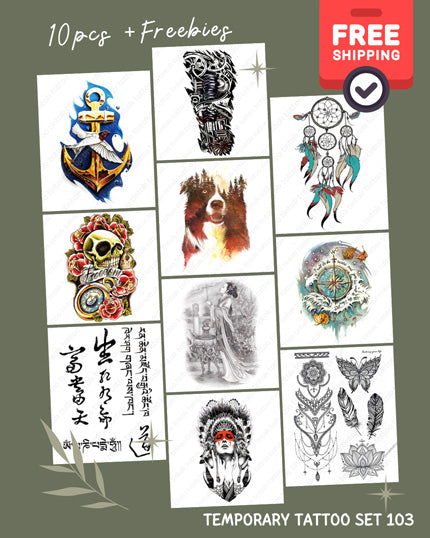 Temporary Tattoo Sticker set bundle cover