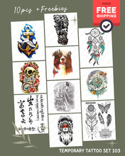 Load image into Gallery viewer, Temporary Tattoo Sticker set bundle cover