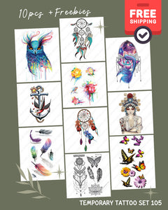 Temporary Tattoo Sticker design set bundle cover