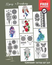 Load image into Gallery viewer, Temporary Tattoo Sticker Design set bundle cover