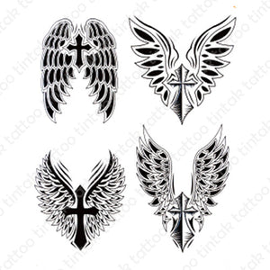 Angel Wings Temporary Tattoo Sticker Design