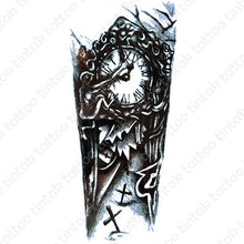 Load image into Gallery viewer, Clock, Biomechanical Temporary Tattoo Sticker Design