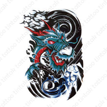Load image into Gallery viewer, blue dragon Temporary Tattoo Sticker Design