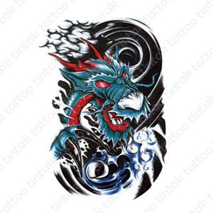 blue dragon Temporary Tattoo Sticker Design