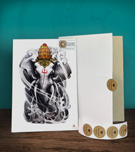 Load image into Gallery viewer, Tintak temporary tattoo sticker with elephant design, with its hard board packaging.