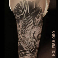 Load image into Gallery viewer, koi fish temporary tattoo sticker on arm