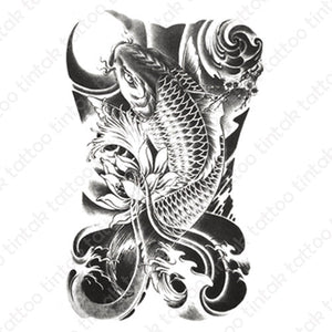 koi fish Temporary Tattoo Sticker Design