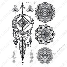 Load image into Gallery viewer, Mandala Temporary Tattoo Sticker Design 109.