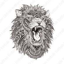 Load image into Gallery viewer, Tribal Lion Temporary Tattoo Sticker Design
