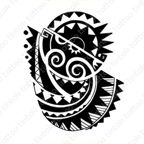Polynesian Tribal Temporary Tattoo design