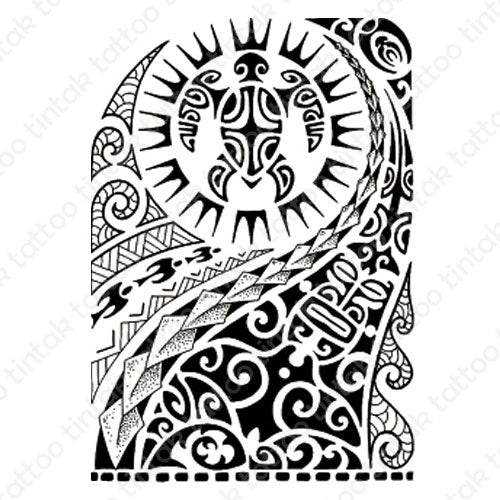 Polynesian temporary tattoo design