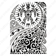 Load image into Gallery viewer, Polynesian temporary tattoo design