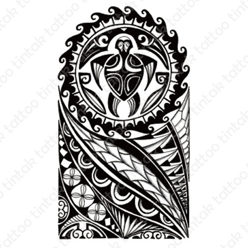 Polynesian temporary tattoo design