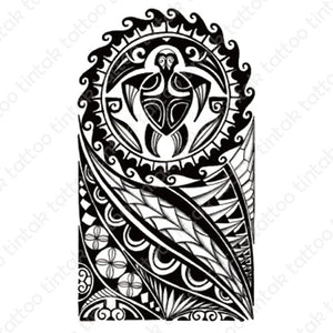 Polynesian temporary tattoo design