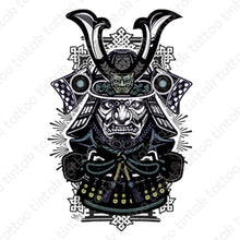 Load image into Gallery viewer, Samurai Shogun Temporary Tattoo Sticker Design