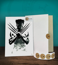 Load image into Gallery viewer, Tintak temporary tattoo sticker with wolverine design, with its hard board packaging.
