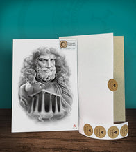 Load image into Gallery viewer, Tintak temporary tattoo with zeus temple design, with its hard board packaging.
